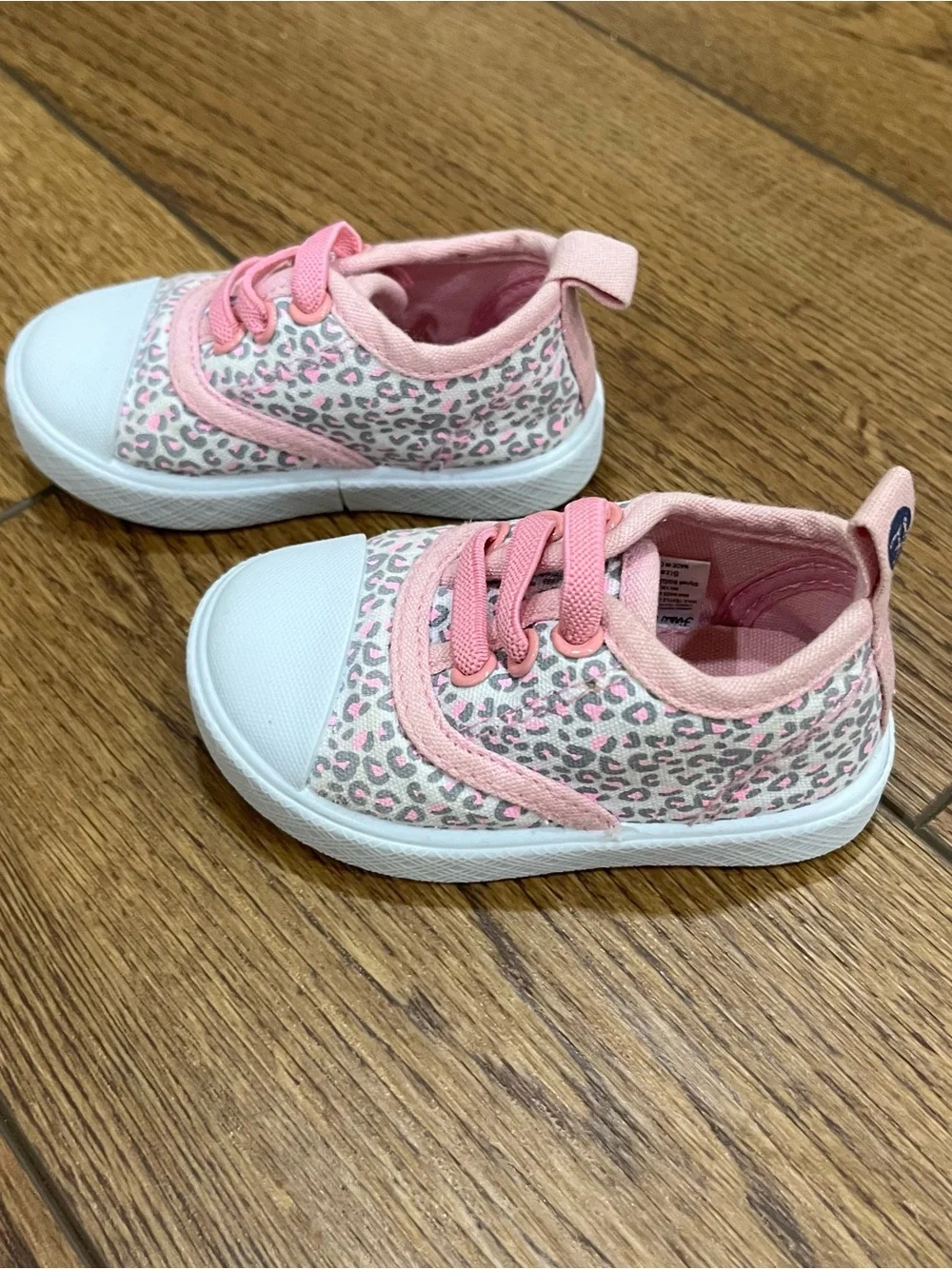 Toddler Pink Leopard Canvas Slip-On Sneakers